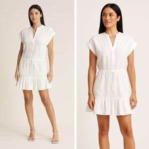 NWT Veronica Beard Jeans Hanne Dress White Linen